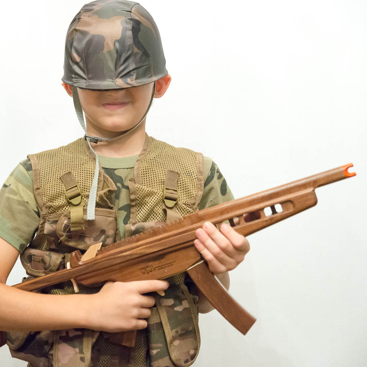 Model MP5 Rubber Band Machine Gun with Sliding Stock - Elastic Precision